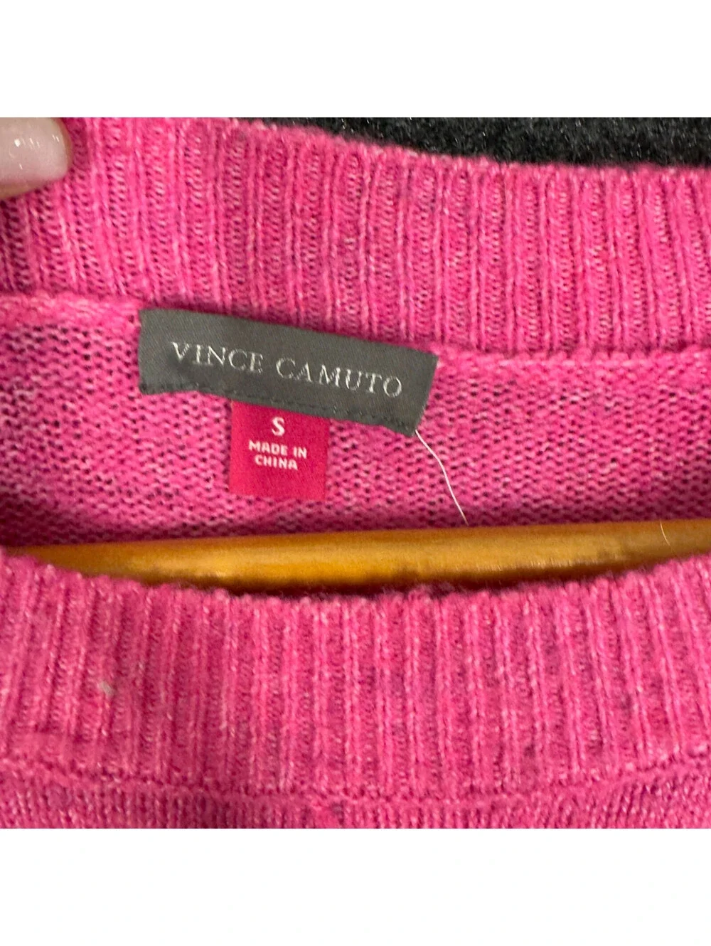 Vince Camuto Sweater Pullover Women S Small Pink Knit Long Sleeve Soft Cozy